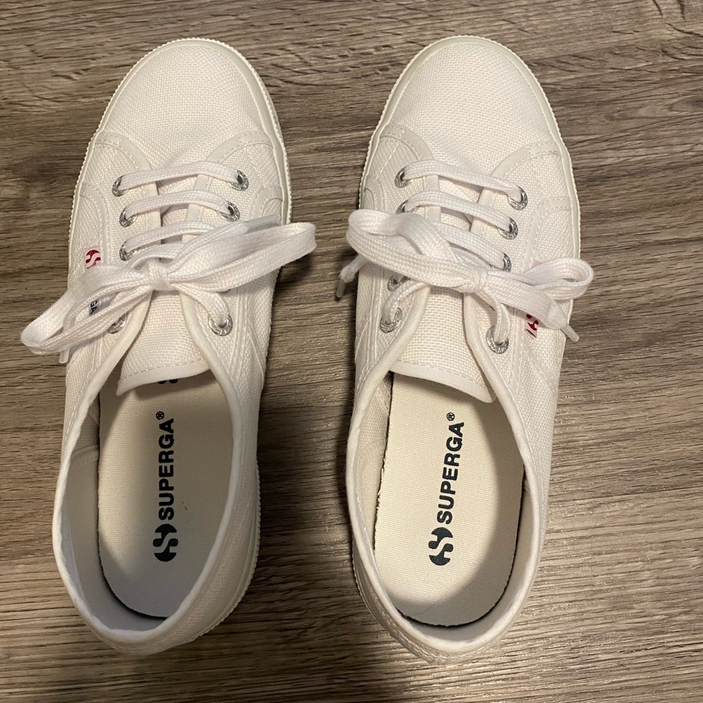 Superga white sneakers size 7.5